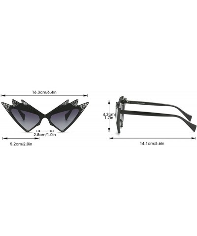 Punk Cat Eye Diamonds Sunglasses Women Men Butterfly Sun Glasses Sexy Hip Hop Punk Eyewear Brown $9.67 Cat Eye