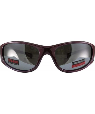 SuperStar Motorcycle Sunglasses Metallic Red Frame Flash Mirror Lens $10.56 Designer