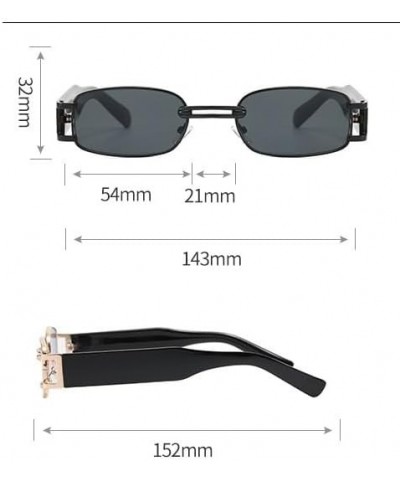 Small Frame Vintage Men's And Women's Sunglasses Metal Outdoor Vacation Driving Sunglasses A $19.38 Designer