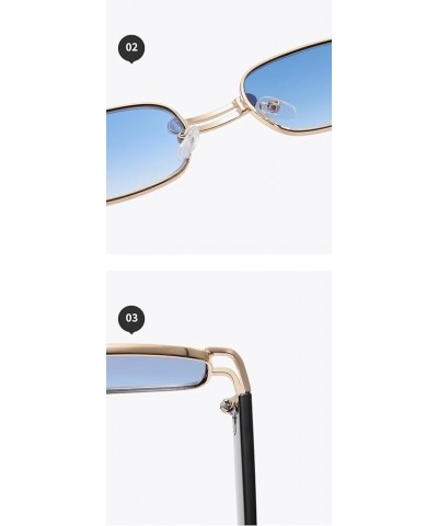 Small Frame Vintage Men's And Women's Sunglasses Metal Outdoor Vacation Driving Sunglasses A $19.38 Designer