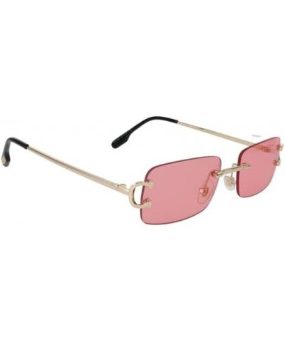 Men Women Classy Elegant Sophisticated Style Clear Lens EYE GLASSES Gold Rimless Frame Pink $10.97 Rimless