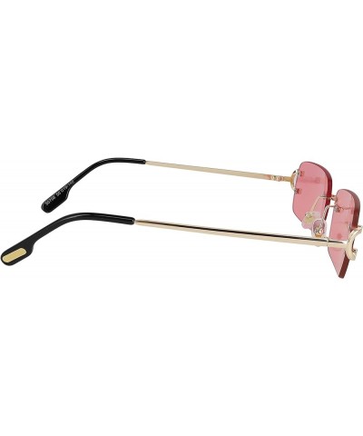 Men Women Classy Elegant Sophisticated Style Clear Lens EYE GLASSES Gold Rimless Frame Pink $10.97 Rimless