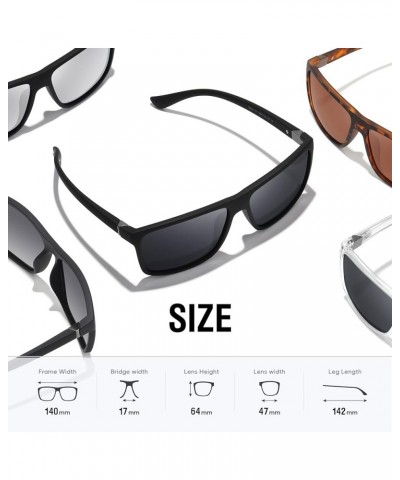 Sunglasses Men Polarized Sunglasses for Mens and Womens,Black Retro Sun Glasses Driving Fishing UV400 Protection A04-matte Bl...