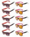 10 Pairs 2 Tone Vintage Smoke Mirror Lens Sunglasses Red Pink Frames ® $15.07 Rectangular