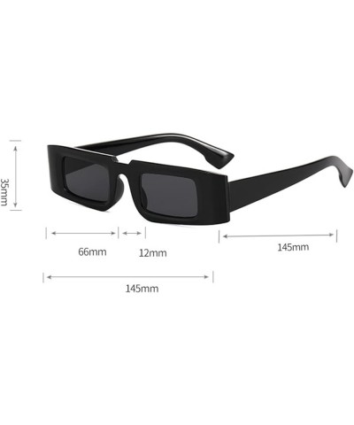 Small Frame Retro Fashion Square Sunglasses for Men and Women (Color : D, Size : 1) 1 B $16.58 Designer