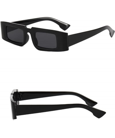 Small Frame Retro Fashion Square Sunglasses for Men and Women (Color : D, Size : 1) 1 B $16.58 Designer