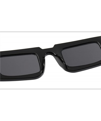 Small Frame Retro Fashion Square Sunglasses for Men and Women (Color : D, Size : 1) 1 B $16.58 Designer