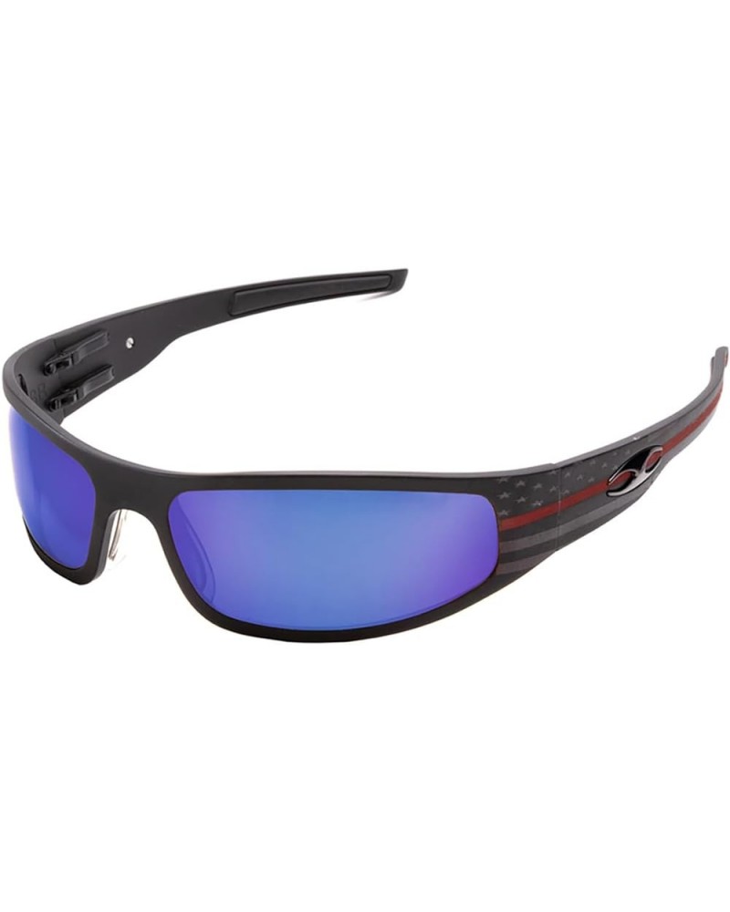 Baby Bagger Transition Mirror Lens Sunglasses with Thin Red Line Frame Transition Mirror Blue $97.94 Designer