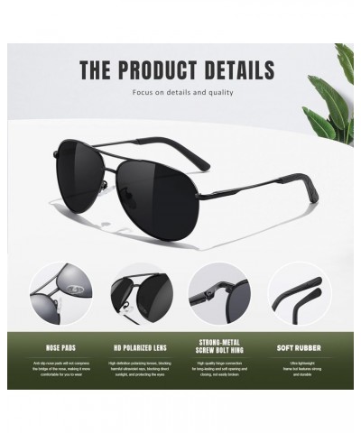 Polarized Aviator Sunglasses for Men Women Driving Classic Sun glasses UV400 Protection S52 Grey $12.09 Aviator