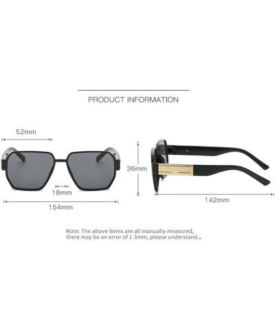 Large Frame Retro women Sunglasses Outdoor Holiday Driving Commuter Trend UV400 Sunglasses Gift E $13.28 Designer