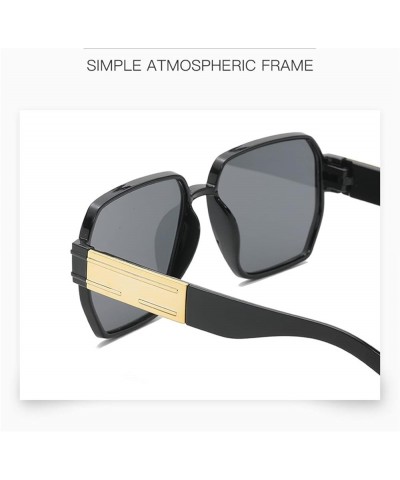 Large Frame Retro women Sunglasses Outdoor Holiday Driving Commuter Trend UV400 Sunglasses Gift E $13.28 Designer