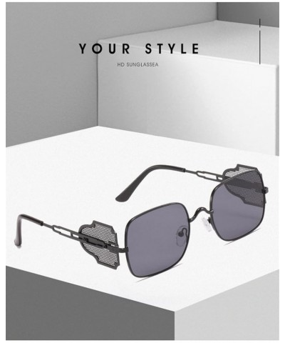 Metal Retro Punk Men and Women Fashion Photo Accessories Sunglasses (Color : A, Size : 1) 1 G $18.19 Designer