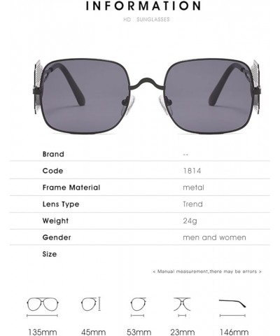 Metal Retro Punk Men and Women Fashion Photo Accessories Sunglasses (Color : A, Size : 1) 1 G $18.19 Designer