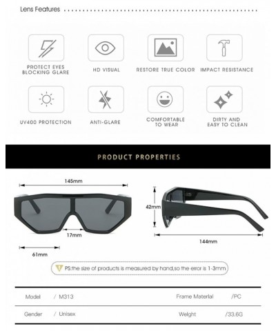 Fashion Hip hop Men and Women Sunglasses Outdoor Vacation (Color : E, Size : Medium) Medium G $21.27 Designer