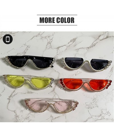 Cat-Eye Half-Frame Street Sunglasses, Outdoor Holiday Glasses for Men and Women (Color : D, Size : Medium) Medium D $18.13 De...