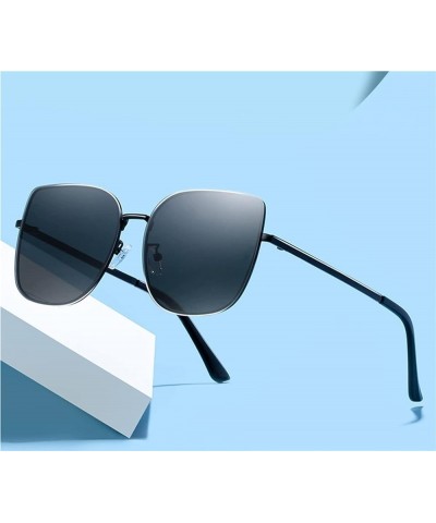 Women Large Frame Square Outdoor Vacation Driving Driver Fashion Decoration Sunglasses (Color : D, Size : 1) 1 B $19.87 Designer