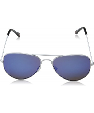 sunglasses MS96 E Metal White Grey with Blue mirror effect $32.40 Aviator