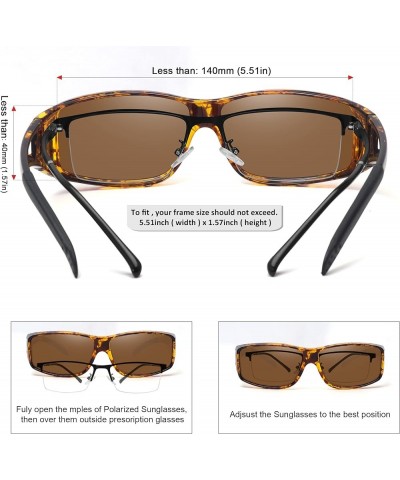 Fit Over Glasses Sunglasses for Men Women,Wrap Around Sunglasses Polarized UV400 Protection Tortoiseshell Frame-brown Lens $1...