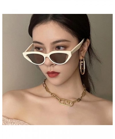 Triangular cat Eye Retro Small Frame Sunglasses for Men and Women Outdoor (Color : B, Size : 1) 1 B $18.64 Designer