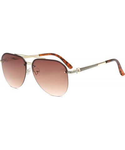 Frameless Metal Large Frame Men And Women Outdoor Vacation Decorative Sunglasses D $19.49 Designer