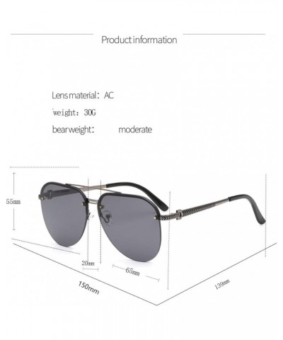 Frameless Metal Large Frame Men And Women Outdoor Vacation Decorative Sunglasses D $19.49 Designer