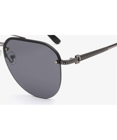 Frameless Metal Large Frame Men And Women Outdoor Vacation Decorative Sunglasses D $19.49 Designer