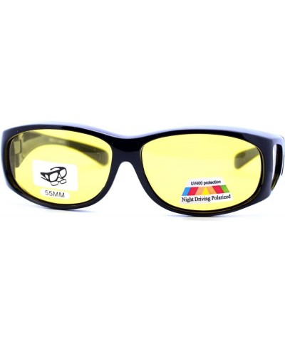 Fit Over Small Glasses Foggy Gloomy Weather Yellow Lens Sunglasses Black yellow $8.61 Oval