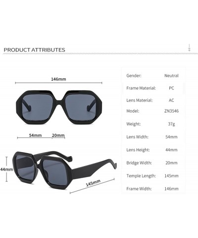 Fashion Large Frame Men and Women Decorative Sunglasses Vacation Beach Street Sunglasses (Color : C, Size : 1) 1 B $18.11 Des...