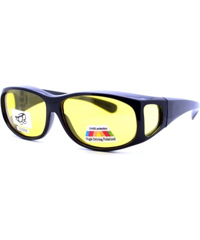 Fit Over Small Glasses Foggy Gloomy Weather Yellow Lens Sunglasses Black yellow $8.61 Oval