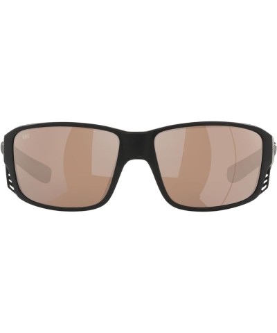 mens Tuna Alley Pro Rectangular Sunglasses Black/Polarized Copper Silver Mirrored 580g $107.46 Rectangular