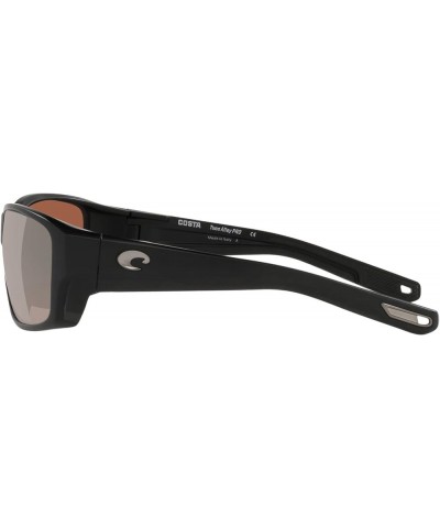 mens Tuna Alley Pro Rectangular Sunglasses Black/Polarized Copper Silver Mirrored 580g $107.46 Rectangular