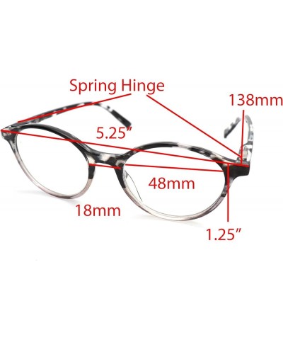 ColorViper shoolboy fullRim Lightweight Reading spring hinge Glasses Z1 Shiny Handmade Black Grey Tortoise $14.22 Round