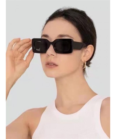 Square Frame Fashion Sunglasses for Men and Women Outdoor Sun Shading Vacation Party (Color : B, Size : Medium) Medium F $19....