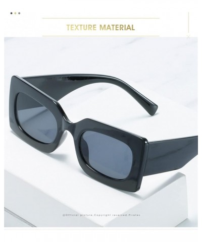 Square Frame Fashion Sunglasses for Men and Women Outdoor Sun Shading Vacation Party (Color : B, Size : Medium) Medium F $19....