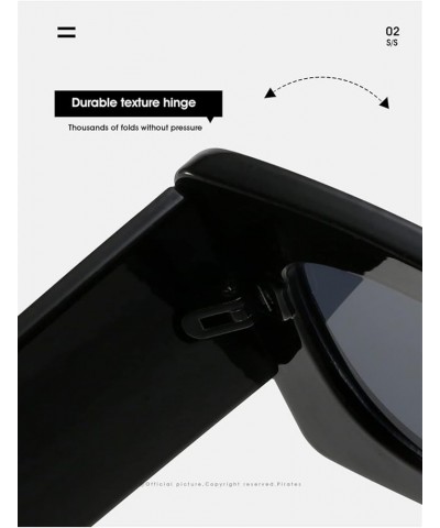 Square Frame Fashion Sunglasses for Men and Women Outdoor Sun Shading Vacation Party (Color : B, Size : Medium) Medium F $19....