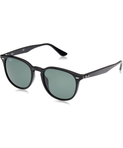 Rb4259f Low Bridge Fit Round Sunglasses Black/Dark Green $44.61 Round