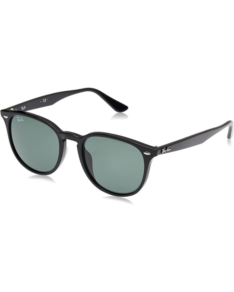 Rb4259f Low Bridge Fit Round Sunglasses Black/Dark Green $44.61 Round