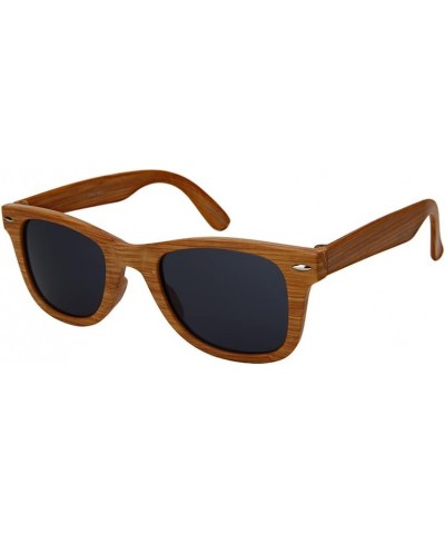 Classic Vintage Horn Rimmed Sunglasses For Men Women 12-Pack Light Brown Wood Grey $9.02 Rectangular