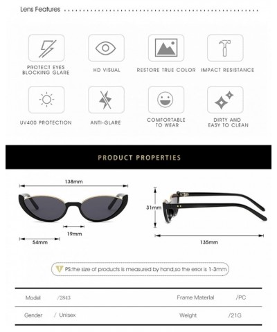 Cat Eye Men and Women Street Photography Sunglasses Outdoor Vacation Fashion (Color : E, Size : Medium) Medium D $15.15 Cat Eye