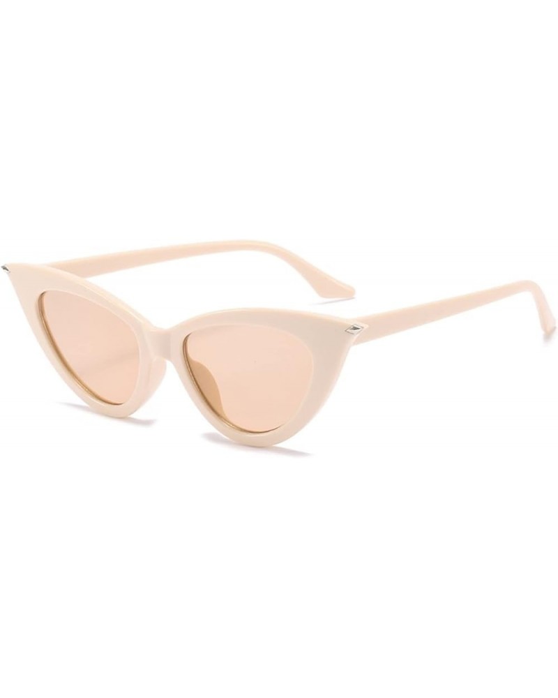 Cat Eye Small Frame Men and Women Outdoor Beach Sunglasses (Color : H, Size : 1) 1 D $12.24 Designer