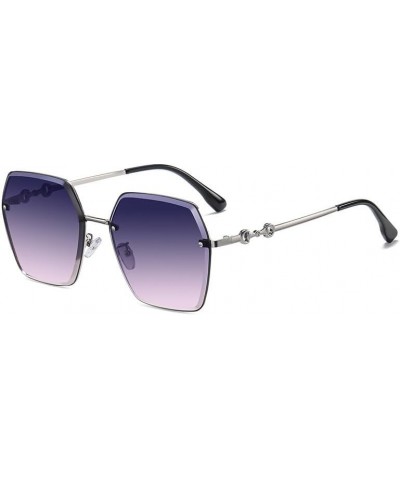 X XENO Sunglasses A0747 Purple / Silver $11.39 Hexagonal