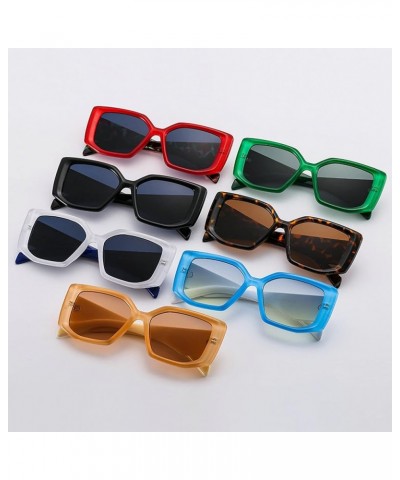 Vintage Square Sunglasses Women Men Wide Leg Big Frame Sun Glasses Black Green Shades UV400 Champagne $9.18 Square