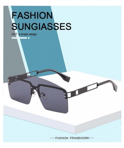 Street Photo Sunglasses Metal Frame Street Photo Decorative Glasses (Color : B, Size : Medium) Medium E $20.21 Designer