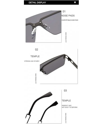 Street Photo Sunglasses Metal Frame Street Photo Decorative Glasses (Color : B, Size : Medium) Medium E $20.21 Designer