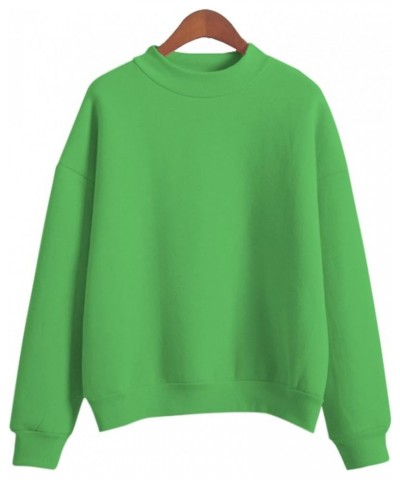 Womens Fall Side Split Sweatshirt Long Sleeve Crewneck Pullover Sweaters Fashion Fall Winter Clothes 2023 727-awyqg-green-e $...