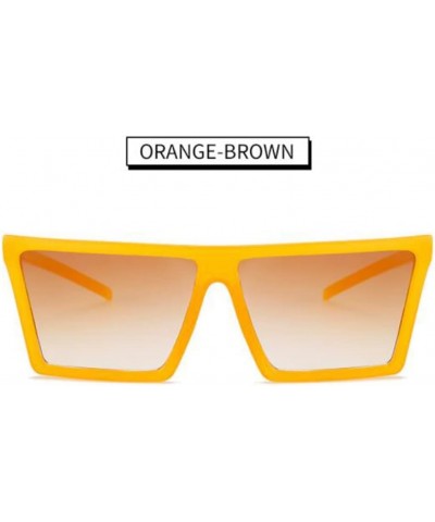 Outdoor Travel Sunshade Sunglasses Square Large Frame Sunglasses UV Protection Glasses Orange $5.42 Square