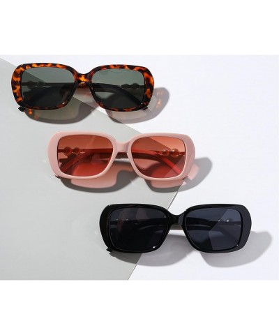 Luxury Oversized Rectangle Sunglasses Woman 2021 Square Pearl Sun Glasses Female Gradient Retro Elegant Ladies Eyewear Black ...