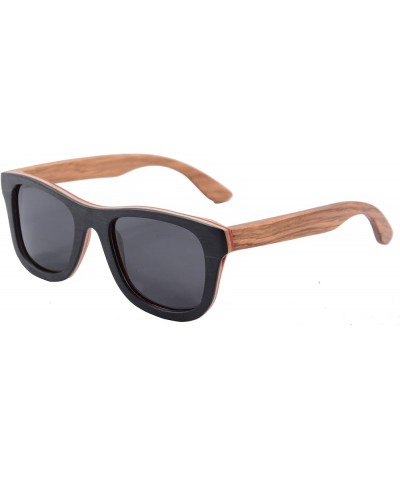 Handmade Polarized Wood Sunglasses Skateboard Wooden Sun Glasses UV400 Protection-Z68004 Black/Nature&zebra grey $9.90 Rectan...