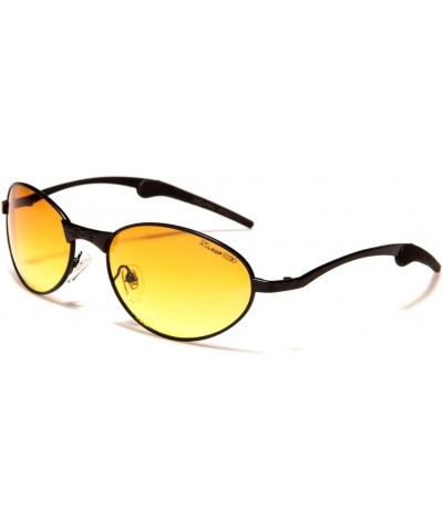 Brown High-Definition Lens Driving Stylish Metal Oval Sunglasses Black $10.59 Wayfarer