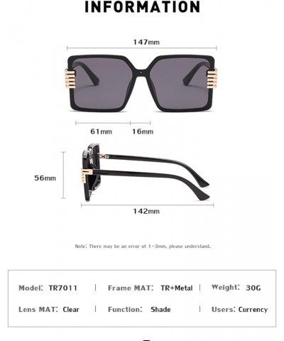 Fashion Big Frame Men's and Women's Sunglasses Outdoor Holiday Decoration Sunglasses (Color : B, Size : Medium) Medium C $22....